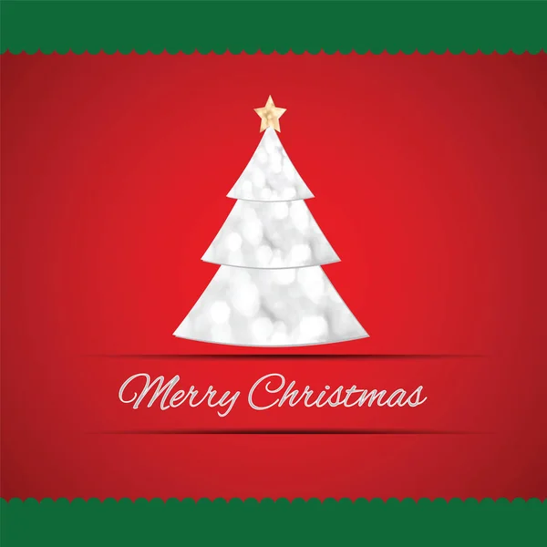 メリー クリスマス ツリーはグリーティング カード — ストックベクタ