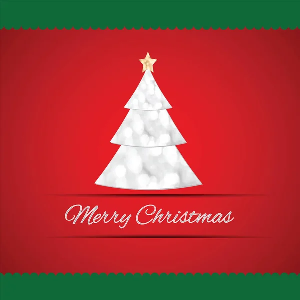 Merry Christmas tree greeting card — Stock Vector