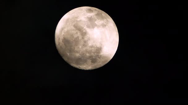 Super Full Moon med molnet — Stockvideo