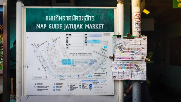 View of map guide in Jatujak  market — Stock Photo, Image
