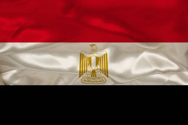Bandiera nazionale dell'Egitto, simbolo di vacanza, immigrazione, politica — Foto Stock