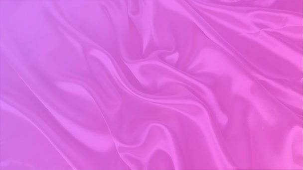 Красивая Шелковая Ткань Нежного Сиреневого Цвета Обтянутая Небольшими Складками Мягкий — стоковое видео