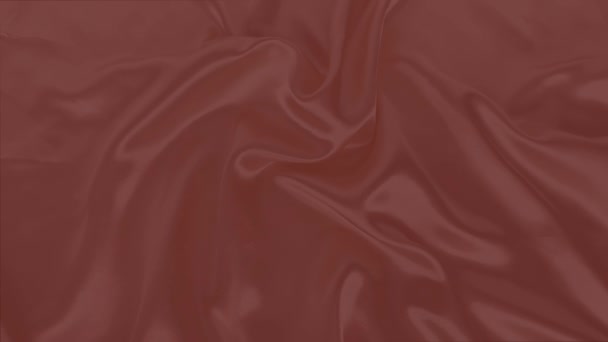 Beautiful Silk Fabric Delicate Chocolate Brown Draped Small Folds Softly — Stock Video