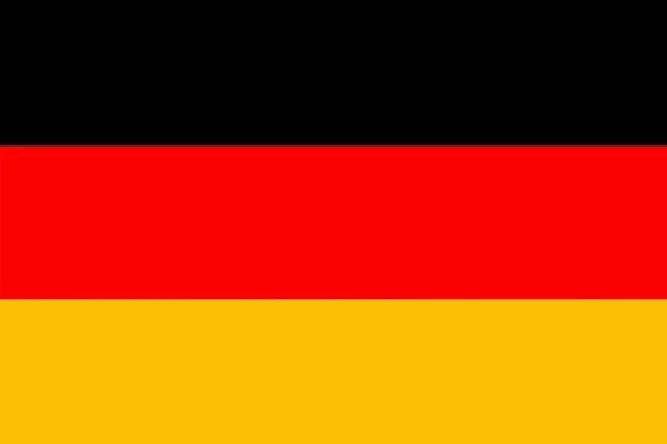 Beautiful photo of the colored national flag of the modern state of Germany on textured fabric, concept of tourism, emigration, economics and politics, closeup — Stock Photo, Image
