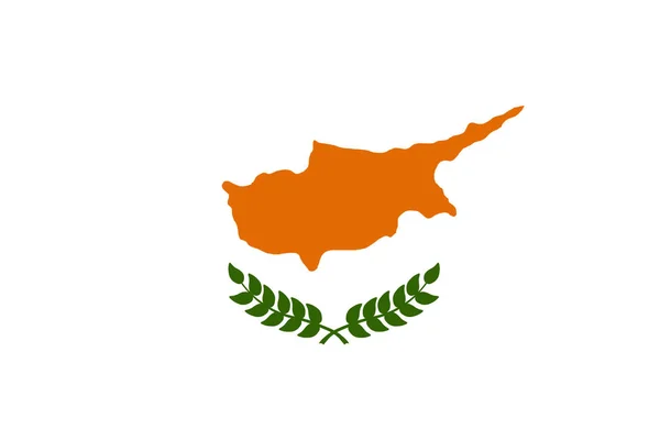Färg nationell flagga moderna staten Cypern på en vacker sidenväv, begreppet turism, emigration, ekonomi och politik, närbild — Stockfoto