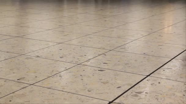 Beine Von Menschen Die Taschen Tragen Koffer Flughafen Reisekonzept — Stockvideo