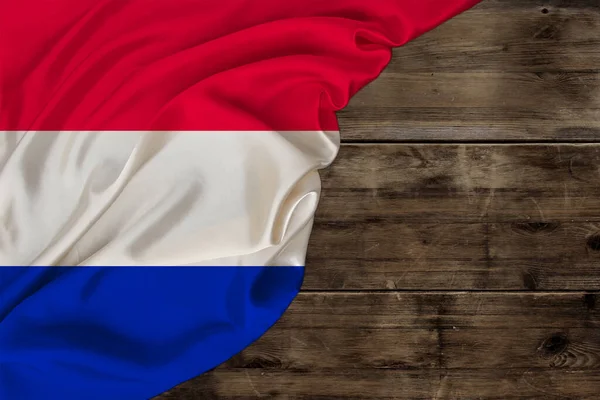 Bandera Nacional Del Estado Moderno Los Países Bajos Hermosa Seda — Foto de Stock