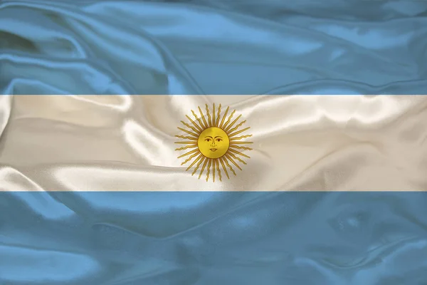 Schönes Foto Der Farbigen Nationalflagge Des Modernen Staates Argentinien Auf — Stockfoto