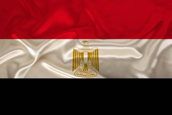 Foto Della Bandiera Nazionale Dello Stato Egitto Una Texture Lusso — Foto Stock