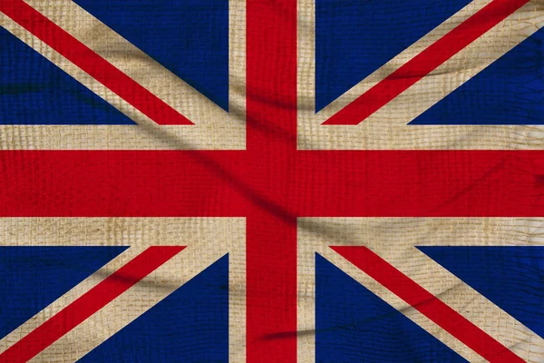 Фотографія Прекрасного Кольорового Національного Прапора Сучасної Великої Британії Про Текстуровану — стокове фото