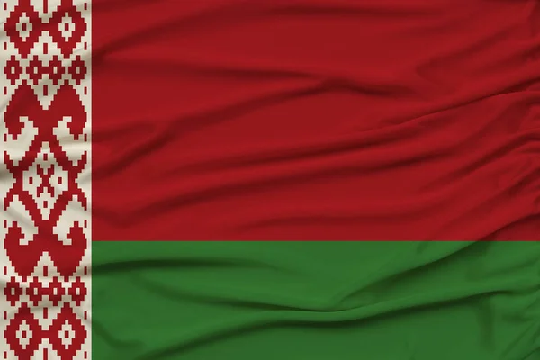 Hermosa Foto Una Bandera Nacional Color Del Estado Moderno Bielorrusia — Foto de Stock