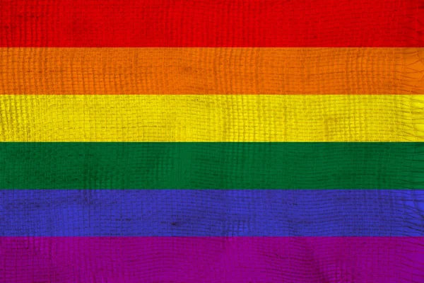 Bandiera Dell Arcobaleno Lgbt Bandiera Dell Orgoglio Bandiera Della Libertà — Foto Stock