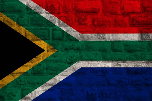 Nationale Vlag Van Moderne Staat Zuid Afrika Een Oude Historische — Stockfoto