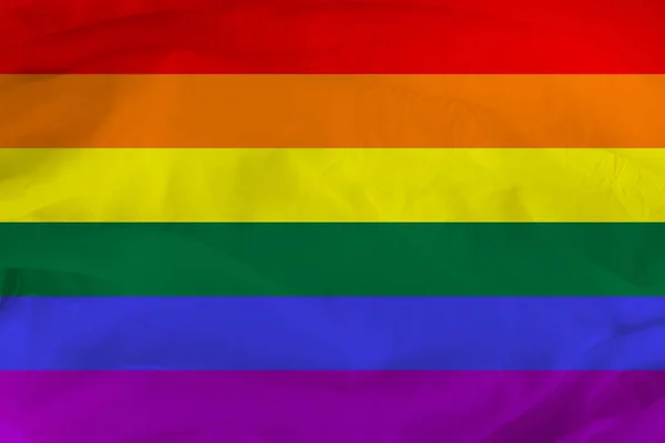 Bandiera Dell Arcobaleno Lgbt Bandiera Dell Orgoglio Bandiera Della Libertà — Foto Stock