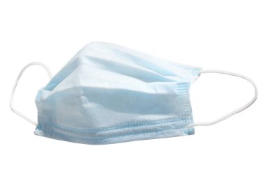 Beyaz koruyucu tıbbi maske, tozdan korunma kavramı, biyolojik, kimyasal silahlar, koronavirüs, COVID-19