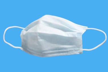 Beyaz koruyucu tıbbi maske, tozdan korunma kavramı, biyolojik, kimyasal silahlar, koronavirüs, COVID-19