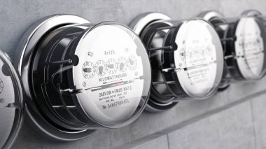 Kilovat saat elektrik sayaçları, güç kaynağı metre