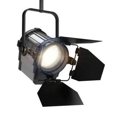 Stüdyo ışıklandırması beyaz arkaplanda izole edildi