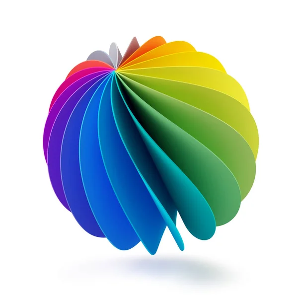 3D barevné koule izolované na bílém — Stock fotografie