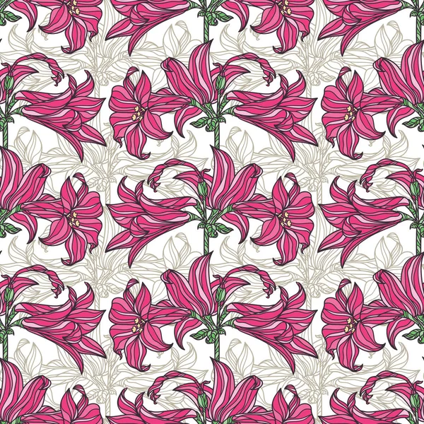 Motif Sans Couture Vectoriel Avec Des Fleurs — Image vectorielle