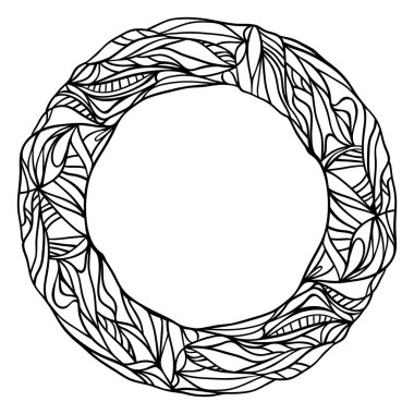 Soyut el çizilmiş daire.