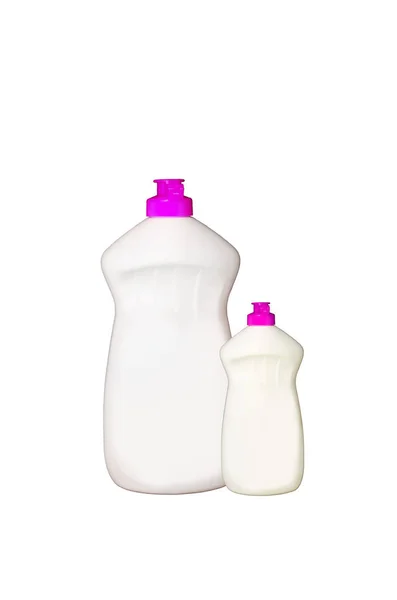 House cleaning product. Plastic bottle with detergent isolated on white background — Stock Photo, Image
