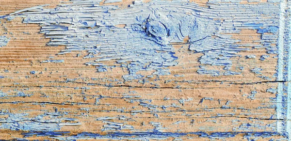 Textura marrom azul de madeira velha, pintura descascando, fundo para o projeto. horizontal — Fotografia de Stock