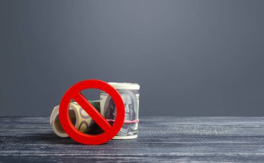 Kırmızı içki yasağı sembolü tarafından engellenmiş para demetleri. Hayır. Sermaye ihracatı kısıtlamaları. Yaptırımlar. Finans sektöründe yönetmelik kanunları. Çeşitlendirme yabancı altın para birimleri rezervleri.