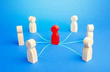 Bir arabulucu farklı insanlar arasında iletişim kurar. Arabuluculuk. Güven ilişkileri, güvenli iş anlaşması. Komisyoncu, emlakçı. Siyasi diplomatik görüşmeler. Lider takımı kontrol ediyor..