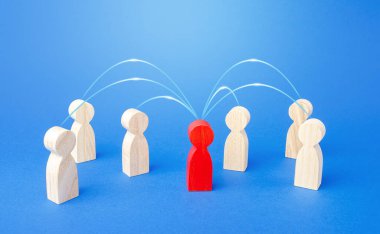 Kırmızı kişi etkisini diğer insanlara da yayar. Lider ve liderlik. Yeni çalışanları cezbediyor. Hedeflere ulaşmak için takipçilerle işbirliği ve işbirliği. Yönlendirici, merak uyandırıcı.