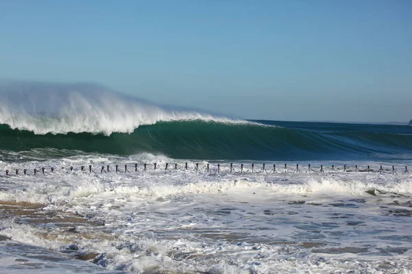 Massive surf newcastle beach australien — Stockfoto