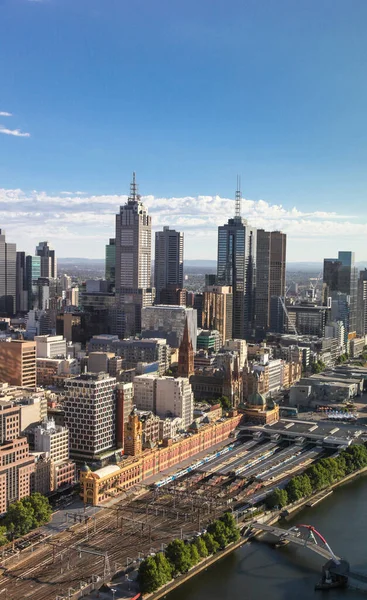 Southbank Ten Melbourne Cbd Nin Yüksek Görüntüsü Melbourne Avustralya Nın — Stok fotoğraf