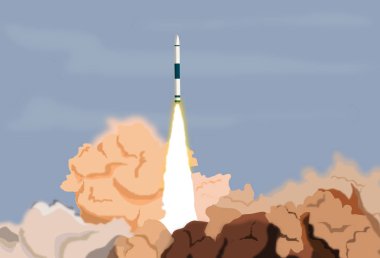 Roket fırlatma zemin üssünden.
