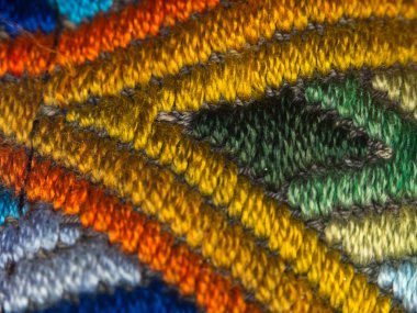 Tekstil renkli yakın çekim