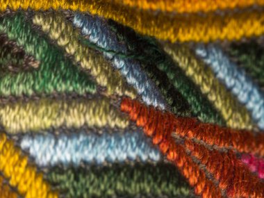 Tekstil renkli yakın çekim