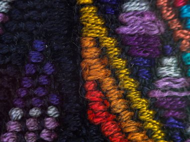 Tekstil renkli yakın çekim