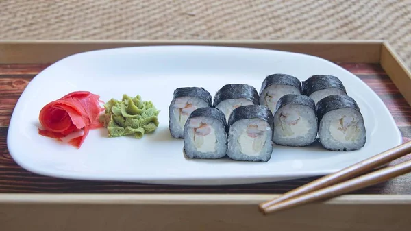 Fotografía Comida Con Primer Plano Sushi — Foto de Stock