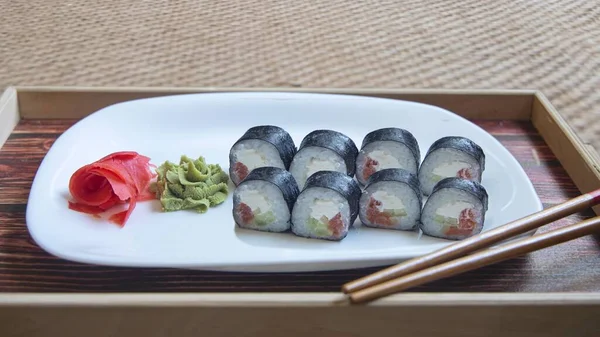 Fotografía Comida Con Primer Plano Sushi — Foto de Stock