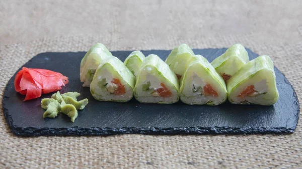 Fotografía Comida Con Primer Plano Sushi — Foto de Stock