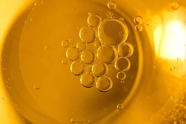 Жовті Краплі Бульбашки Олії Соняшнику Оливкової Олії — стокове фото