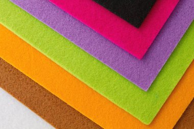 Multicolor felt pattern, closeup texture