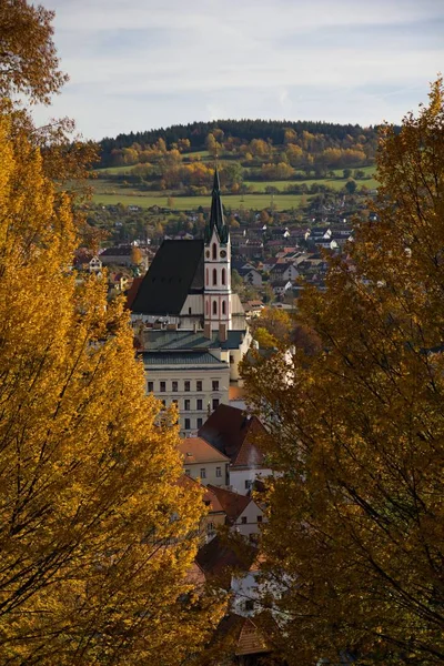 View Czech Krumlov City Travel Tourism — Foto Stock