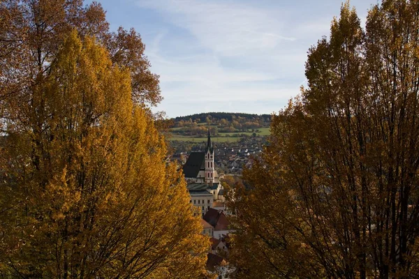 View Czech Krumlov City Travel Tourism — Foto Stock