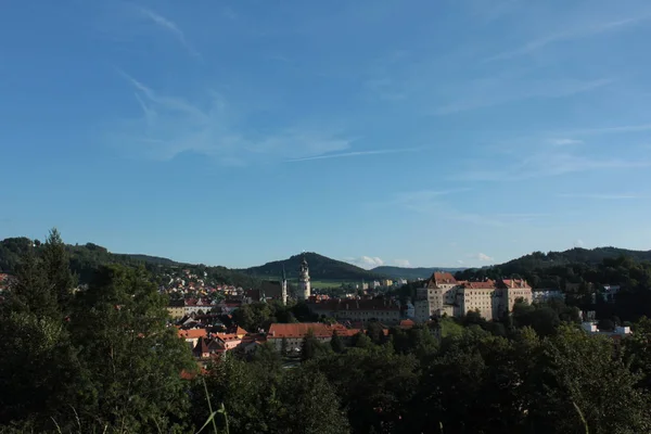 Ημερήσια Προβολή Της Πόλης Cesky Krumlov Στην Τσεχική Δημοκρατία — Φωτογραφία Αρχείου