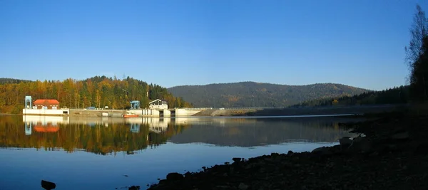 Panoramablick Auf Landschaft Und Lipno See Tschechische Republik — Stockfoto