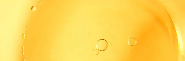 Żółte Pomarańczowe Bąbelki Krople Oleju Wodzie Oliwa Oliwek Gotowania Tła — Zdjęcie stockowe