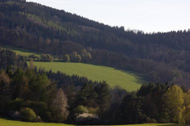 Dağ sırası olan güzel bir manzara.