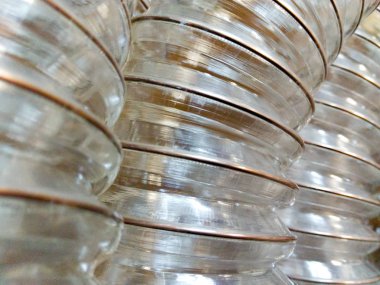 Flexi hava hortumu, bir arka plan üzerinde Boru hattların başka şekilli plastik esnek tüp.