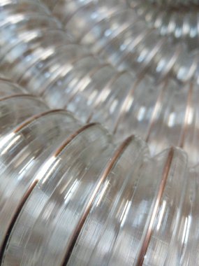 Flexi hava hortumu, bir arka plan üzerinde Boru hattların başka şekilli plastik esnek tüp.