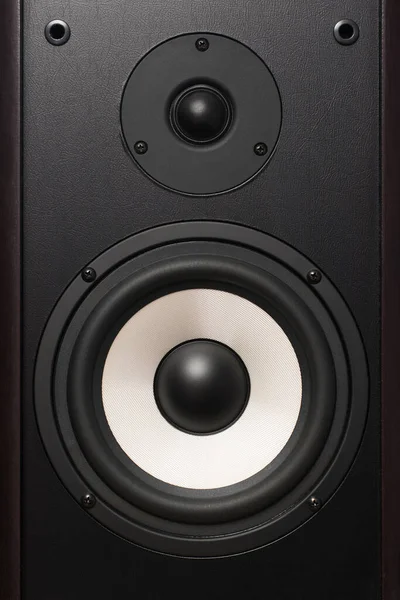 Front of the audio speaker, with a white speaker — Stock Photo, Image